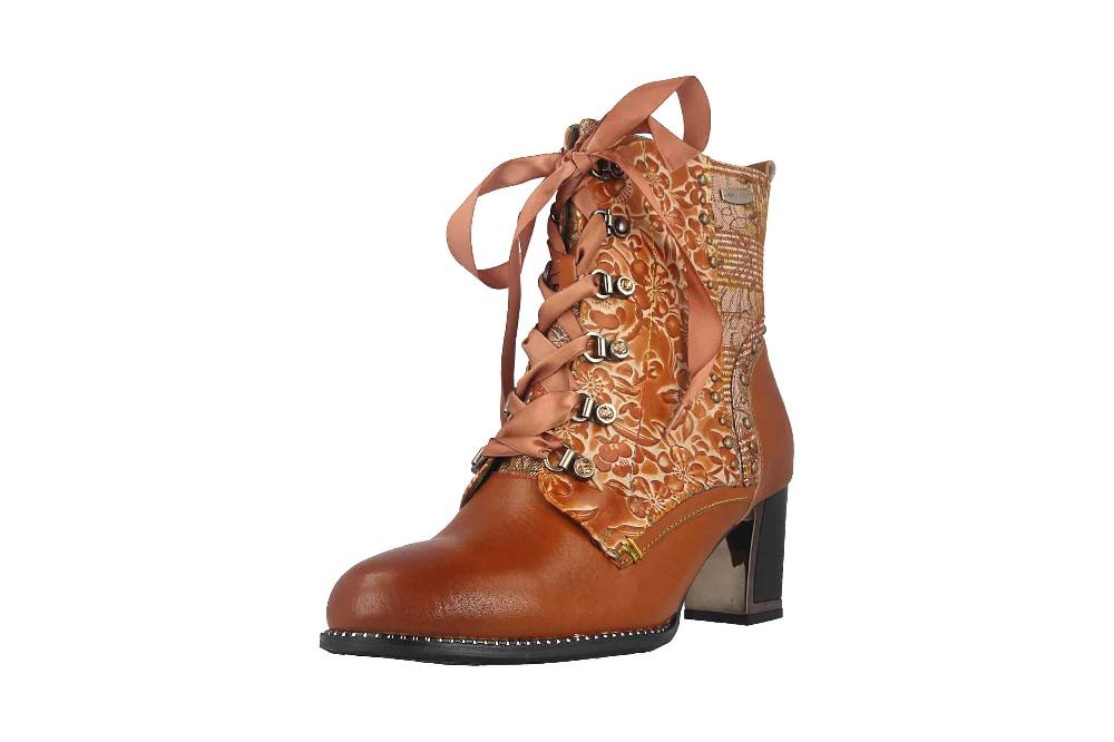 Laura Vita Stiefeletten in Übergrößen Braun KACIO 05 Camel große Damenschuhe Im Verkauf
