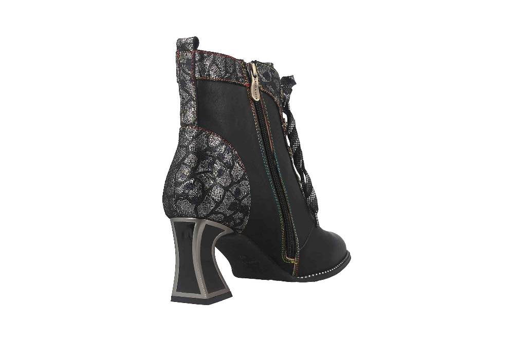 Laura Vita Stiefeletten in Übergrößen Schwarz JACBO 1123 Noir große Damenschuhe zollfrei
