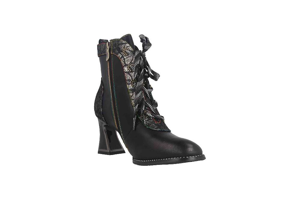 Laura Vita Stiefeletten in Übergrößen Schwarz JACBO 1123 Noir große Damenschuhe zollfrei