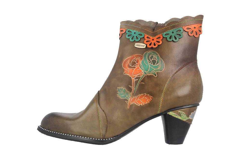 Laura Vita Stiefeletten in Übergrößen Khaki ALCIZEEO 72 Kaki große Damenschuhe im Angebot