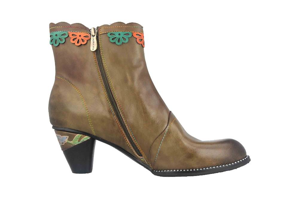 Laura Vita Stiefeletten in Übergrößen Khaki ALCIZEEO 72 Kaki große Damenschuhe im Angebot