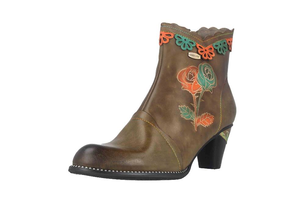 Laura Vita Stiefeletten in Übergrößen Khaki ALCIZEEO 72 Kaki große Damenschuhe im Angebot