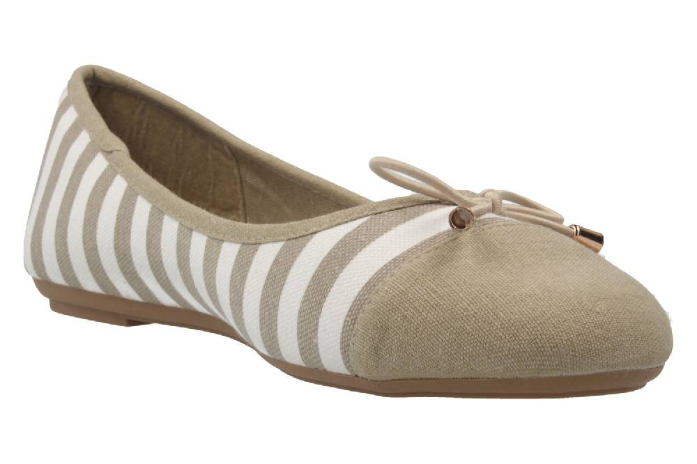 Fitters Footwear Grace Ballerinas in Übergrößen Taupe 2.514343 Taupe/White große Damenschuhe Preisnachlass