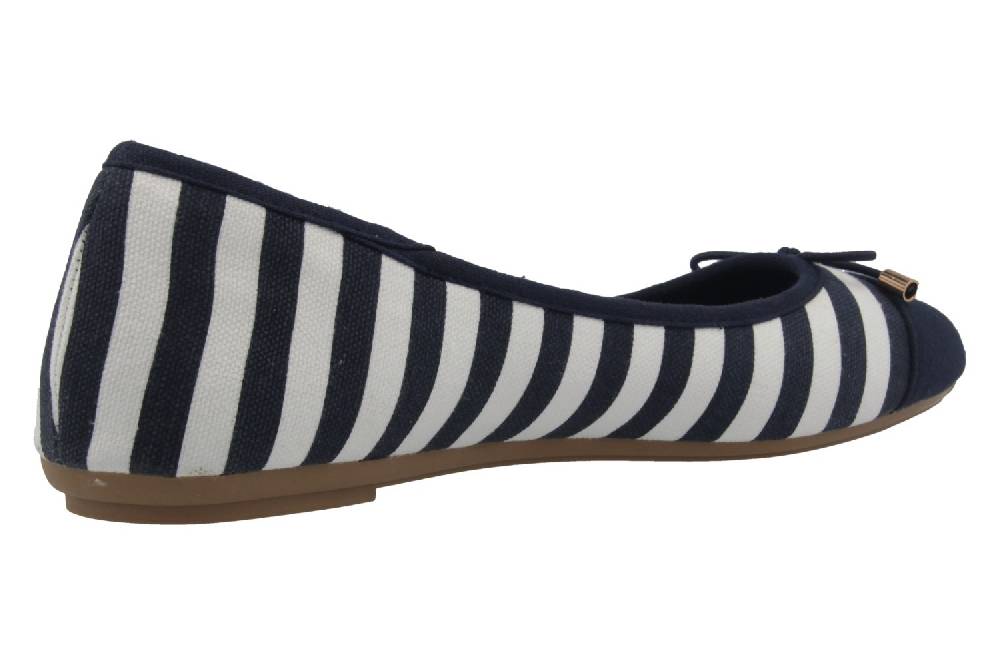 Fitters Footwear Grace Ballerinas in Übergrößen Blau 2.514343 Navy/White große Damenschuhe Valentinstagsangebot