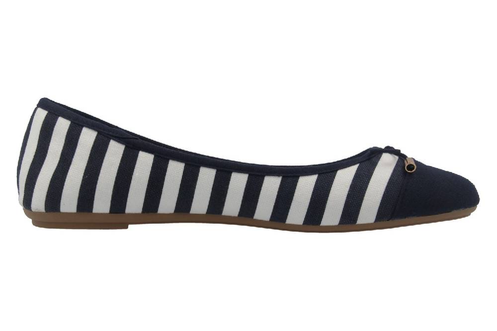 Fitters Footwear Grace Ballerinas in Übergrößen Blau 2.514343 Navy/White große Damenschuhe Valentinstagsangebot