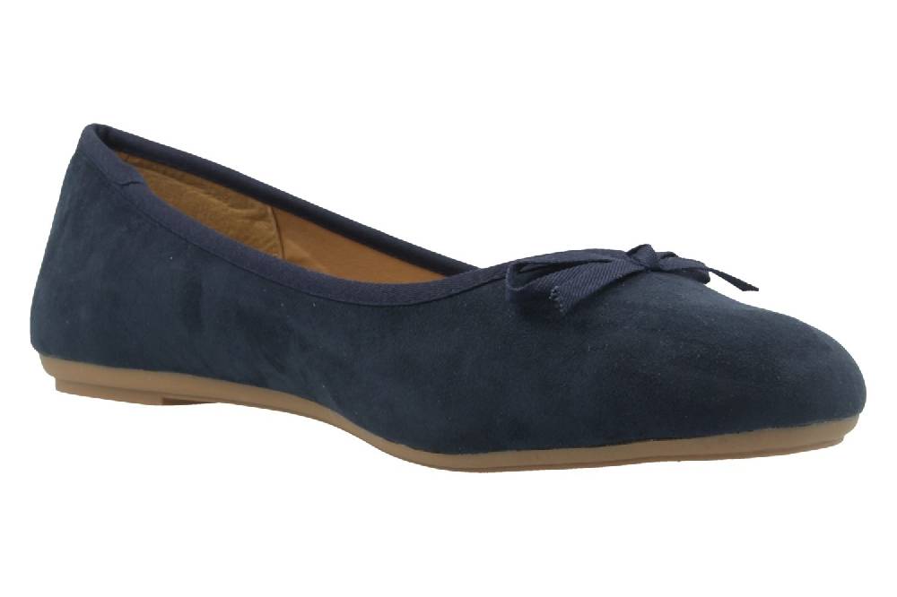 Fitters Footwear Ballerinas in Übergrößen Blau 2.589601 Helen Navy Micro große Damenschuhe Jubiläumsangebot