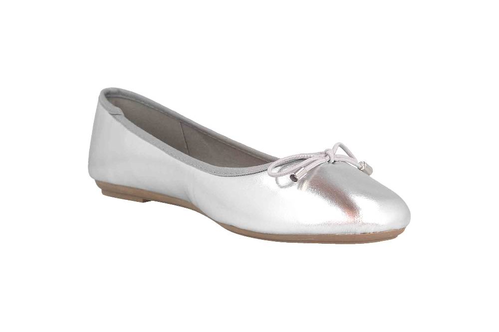 Fitters Footwear Claudia Ballerinas in Übergrößen Silber 2.514361 Silver Metallic große Damenschuhe Online Outlet