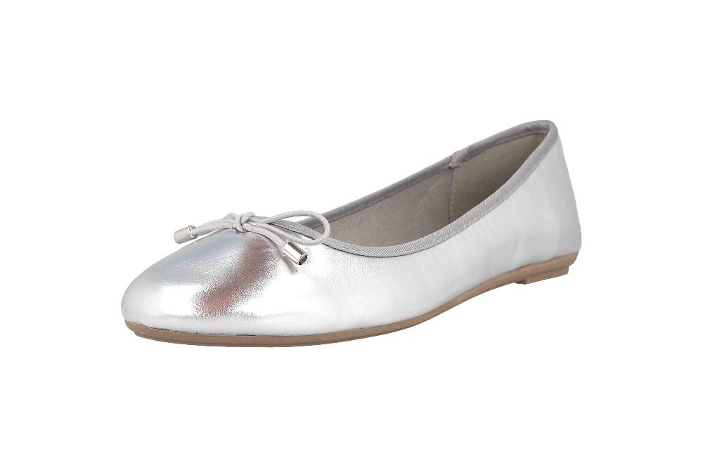 Fitters Footwear Claudia Ballerinas in Übergrößen Silber 2.514361 Silver Metallic große Damenschuhe Online Outlet