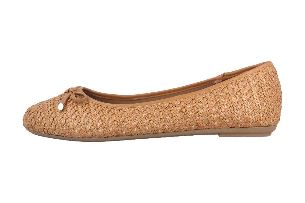 Fitters Footwear Lisett Ballerinas in Übergrößen Braun 2BB0882001 Cognac große Damenschuhe Exklusive Angebote