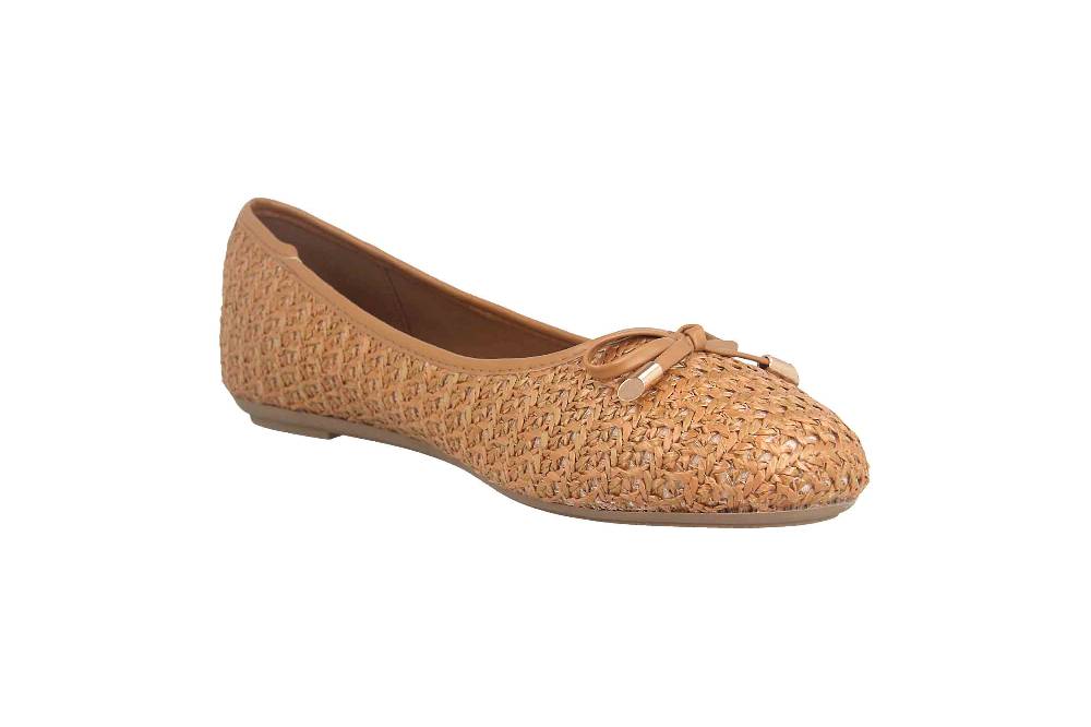 Fitters Footwear Lisett Ballerinas in Übergrößen Braun 2BB0882001 Cognac große Damenschuhe Exklusive Angebote