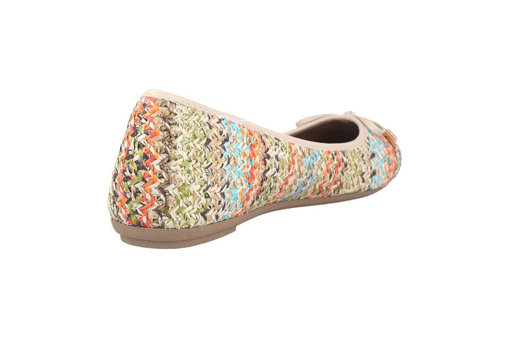 Fitters Footwear Lisett Ballerinas in Übergrößen Mehrfarbig 2BB0882001 Multi Raffia große Damenschuhe Blitzangebot