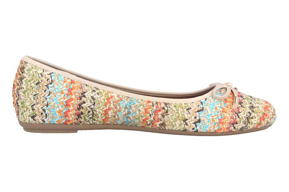 Fitters Footwear Lisett Ballerinas in Übergrößen Mehrfarbig 2BB0882001 Multi Raffia große Damenschuhe Blitzangebot