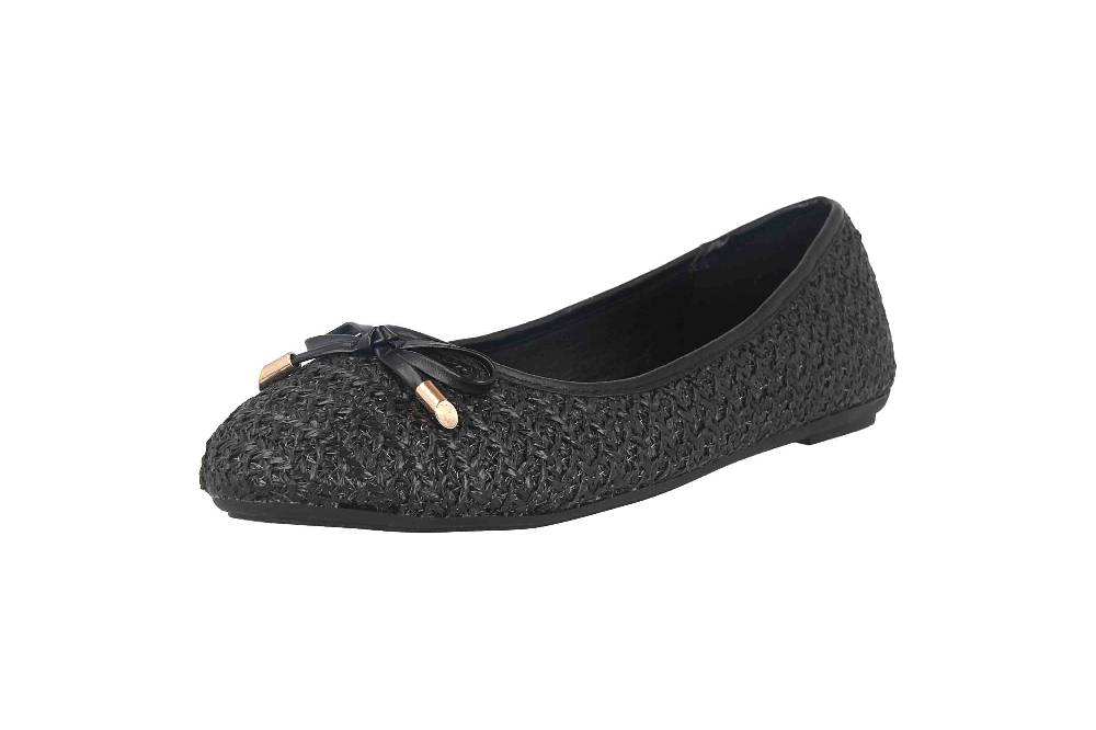 Fitters Footwear Lisett Ballerinas in Übergrößen Schwarz 2BB0882001 Black PU große Damenschuhe Große Rabatte