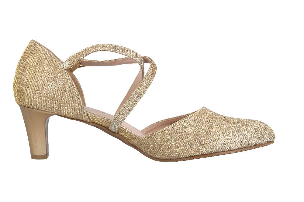 LadyPepp Pumps in Übergrößen Gold 2GY0211502 Gold Glitter große Damenschuhe Riesige Ersparnisse