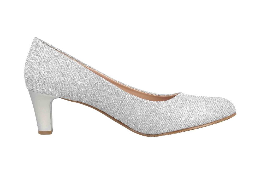 LadyPepp Pumps in Übergrößen Silber 2GY0211501 Silver Glitter Textile große Damenschuhe Wochenangebot