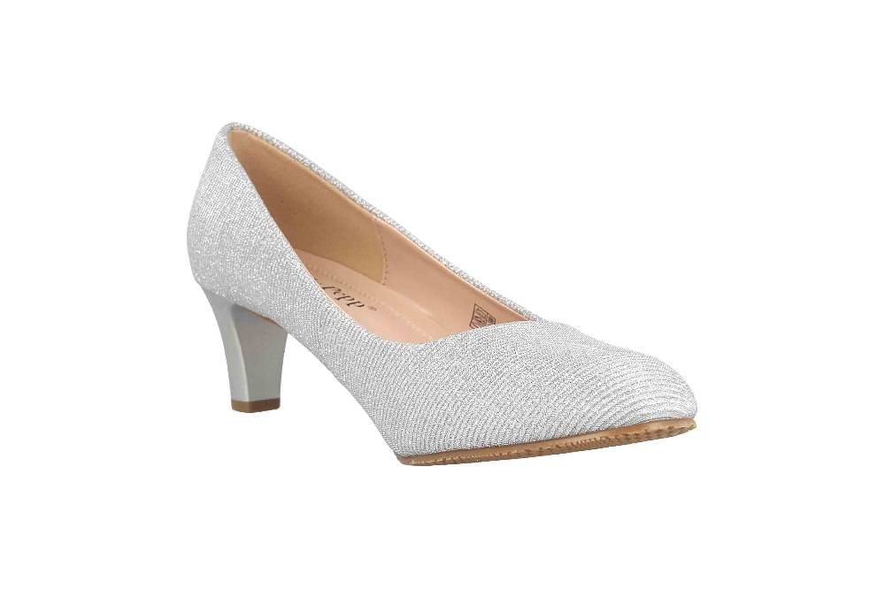 LadyPepp Pumps in Übergrößen Silber 2GY0211501 Silver Glitter Textile große Damenschuhe Wochenangebot