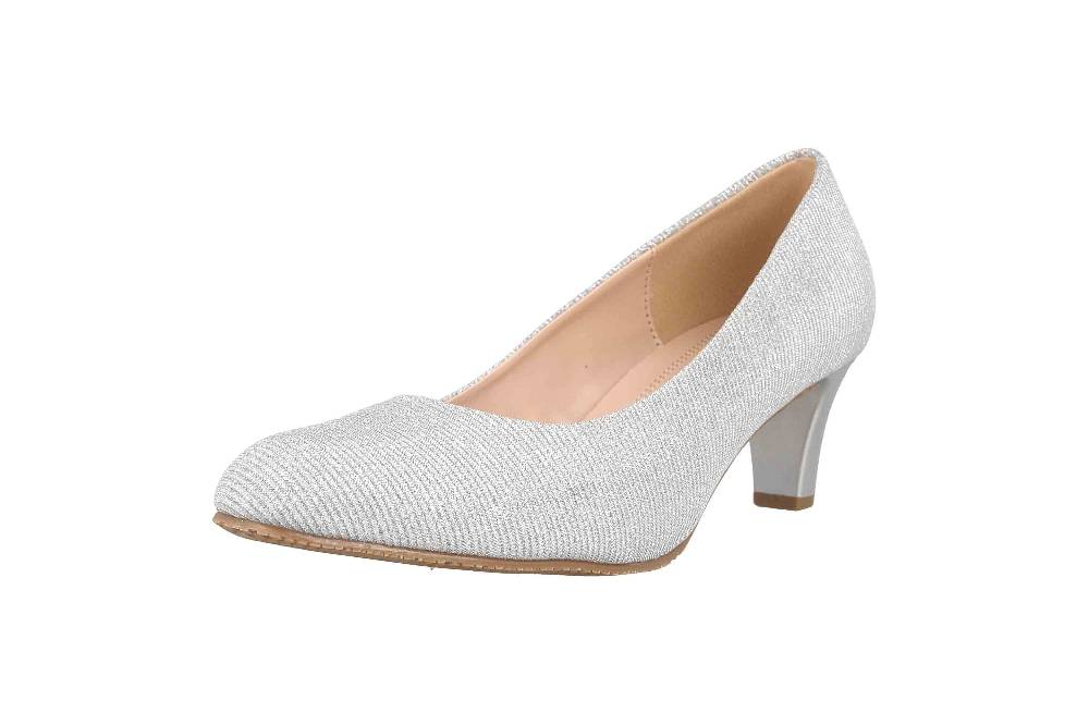 LadyPepp Pumps in Übergrößen Silber 2GY0211501 Silver Glitter Textile große Damenschuhe Wochenangebot