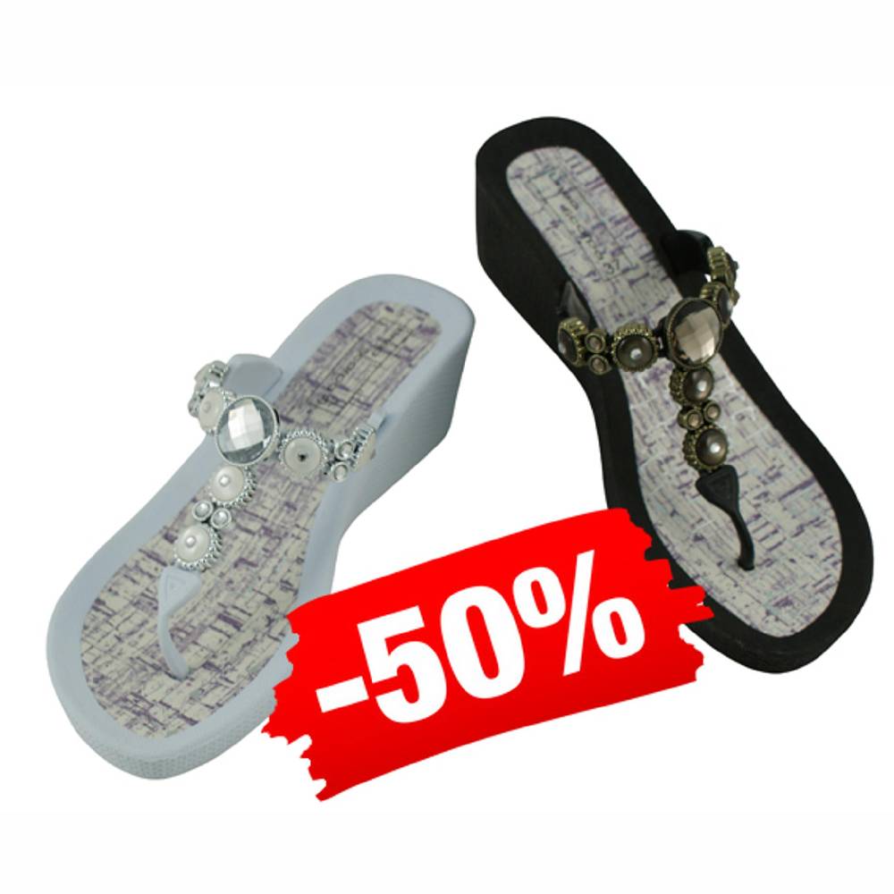 Beachandstreet Poolschuhe • Siena • Badeschuhe Damen mit Keilabsatz Saisonale Angebote