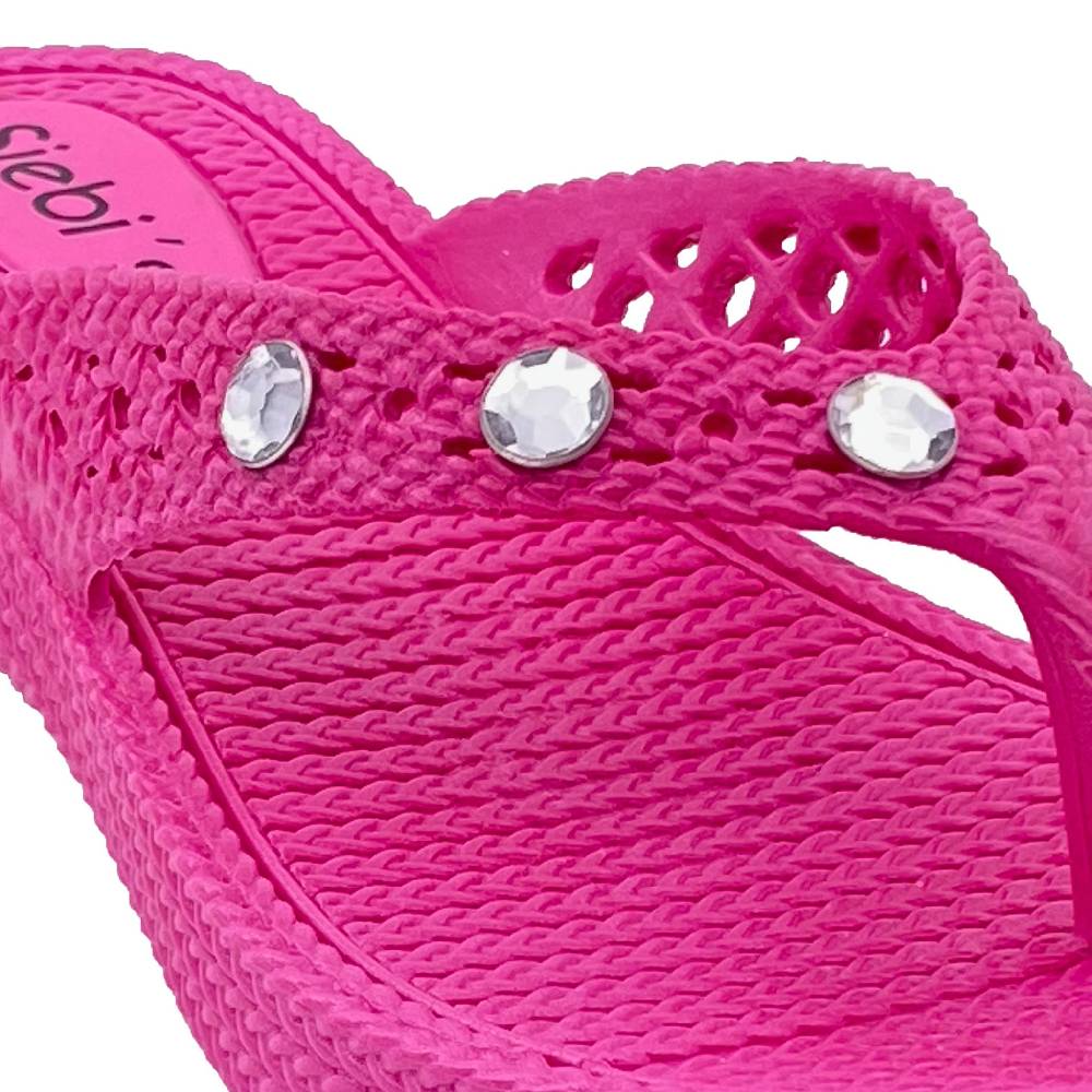 Beachandstreet Siebi's Poolschuhe Frauen - Rab - in Flechtoptik und knalligem Pink - fällt klein aus Tägliche Deals