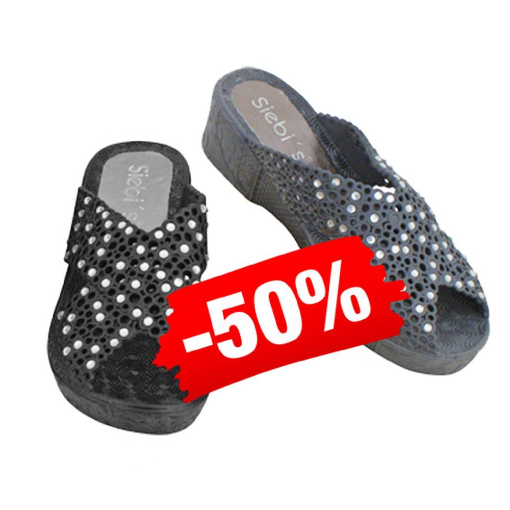Beachandstreet Badeschuhe Damen Thira mit Strass und Keilabsatz Sonderangebote