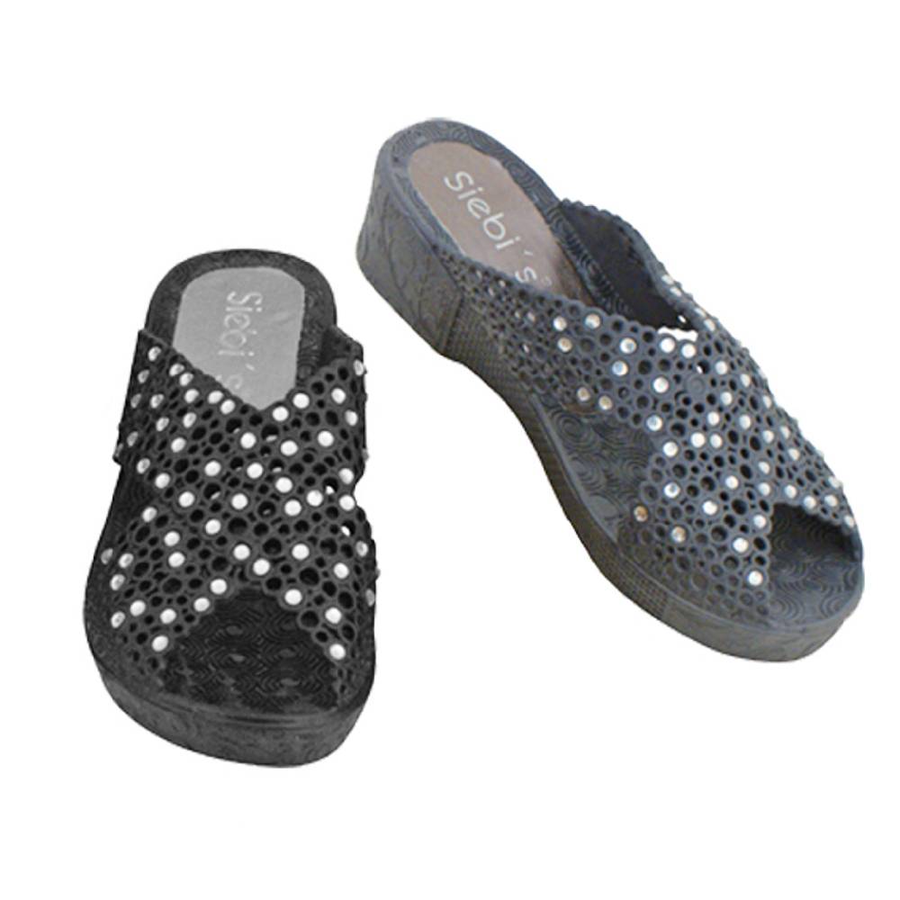 Beachandstreet Badeschuhe Damen Thira mit Strass und Keilabsatz Sonderangebote