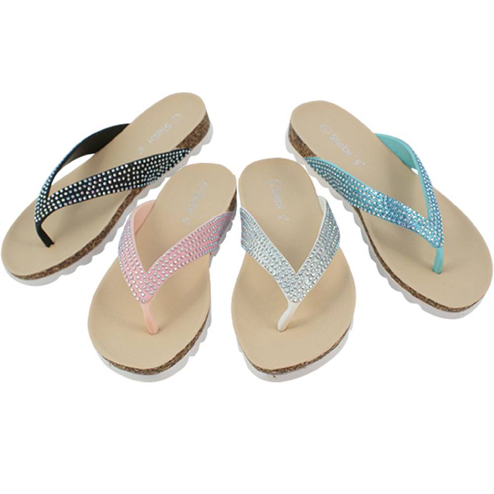 Beachandstreet Badeschuhe Damen • Tropea • Zehentrenner im eleganten Look Tiefpreis