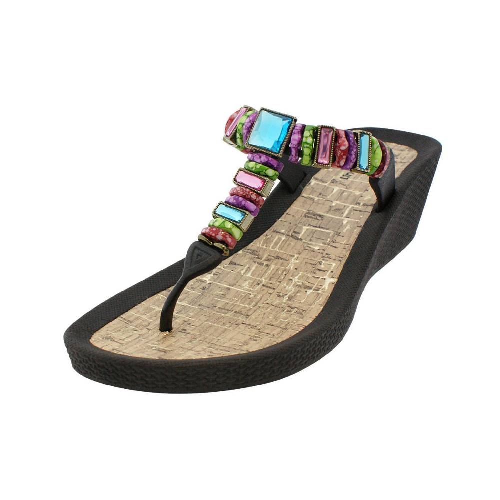 Beachandstreet Poolschuhe Malibu Zehengreifer mit Keilabsatz Super Sparpreis