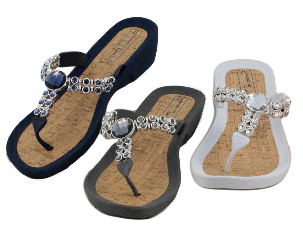 Beachandstreet Badeschuhe Damen • Soria • Zehentrenner mit kleinem Keilabsatz Kostenlose Rückgabe