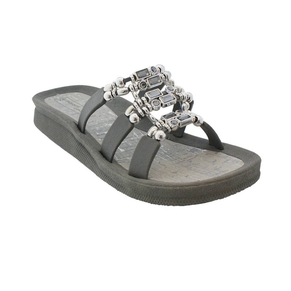 Beachandstreet Linea Scarpa Badeschuhe Damen • Naxos • Badepantolette mit dekorativen Ziersteinen für Frauen JETZT KAUFEN