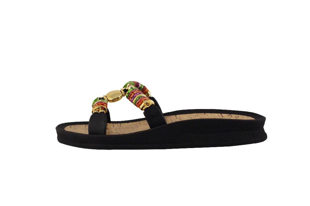 Beachandstreet Badeschuhe Damen • Rhodos • Badepantolette für Frauen mit H-Oberteil Letzte 2 Tage