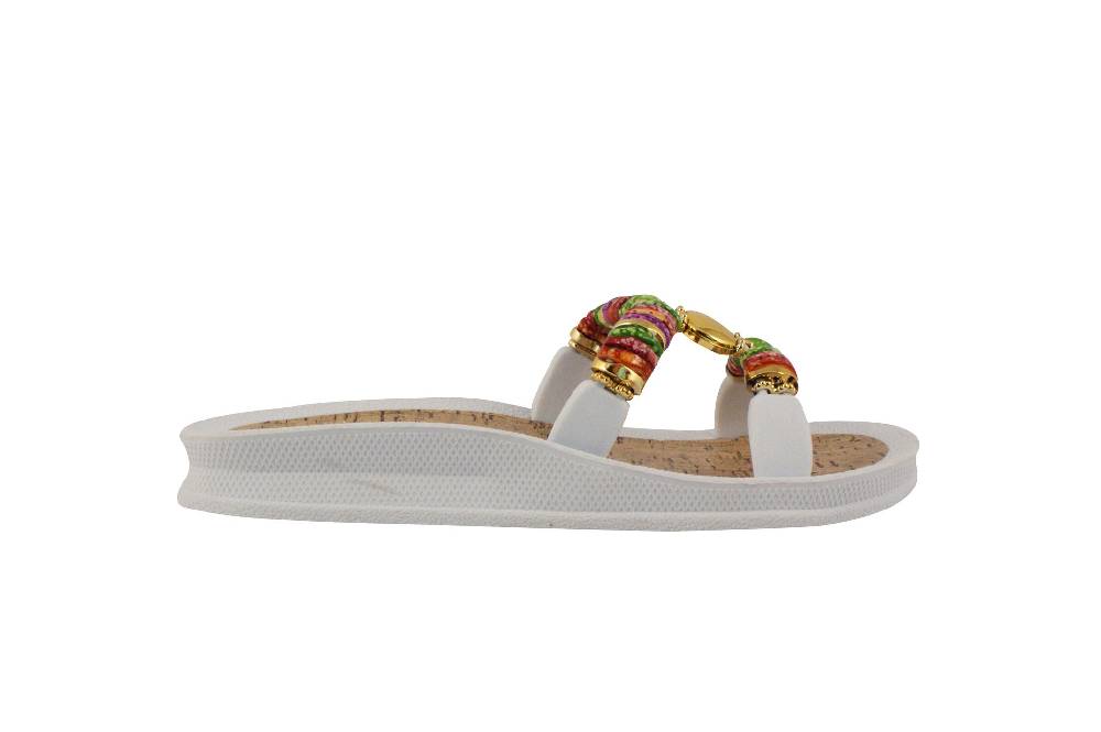 Beachandstreet Badeschuhe Damen • Rhodos • Badepantolette für Frauen mit H-Oberteil Letzte 2 Tage