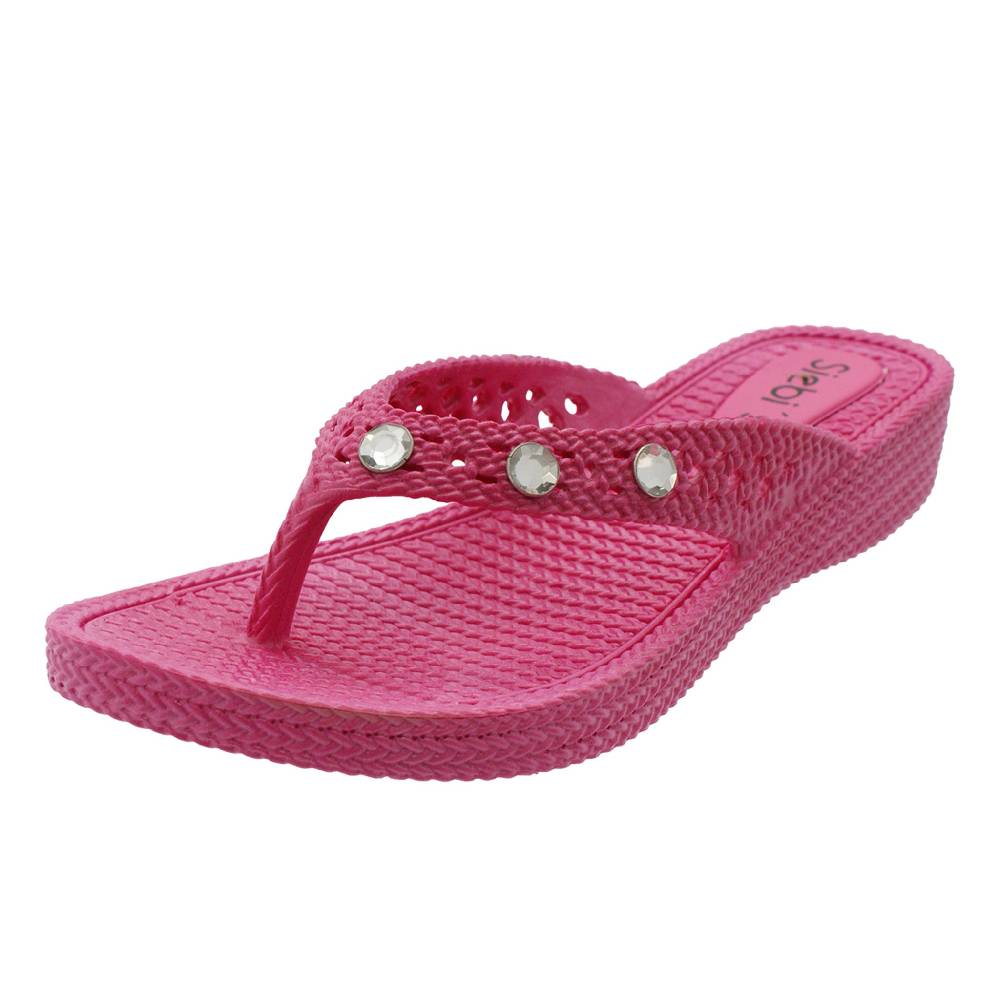 Beachandstreet Siebi's Poolschuhe Frauen - Rab - in Flechtoptik und knalligem Pink - fällt klein aus 2025