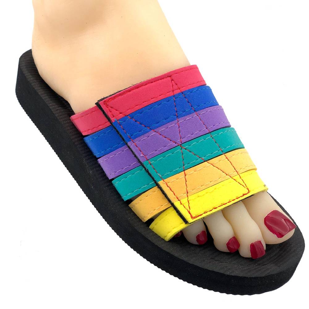 Beachandstreet Badeschuhe Damen • Beach Klett • Badepantolette für Frauen mit Klettverschluss • fällt klein aus Versandkostenfrei