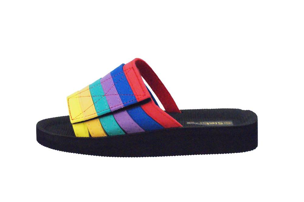 Beachandstreet Badeschuhe Damen • Beach Klett • Badepantolette für Frauen mit Klettverschluss • fällt klein aus Versandkostenfrei