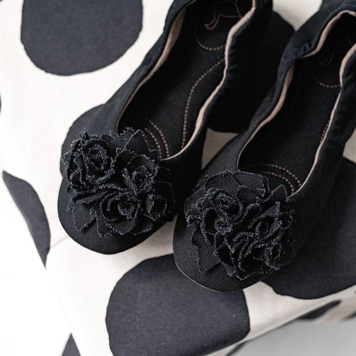 Pampuschen Grace cotton canvas schwarz Neueste Mode