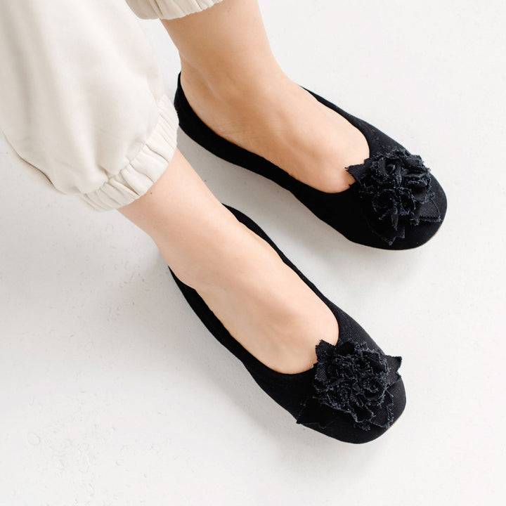 Pampuschen Grace cotton canvas schwarz Neueste Mode