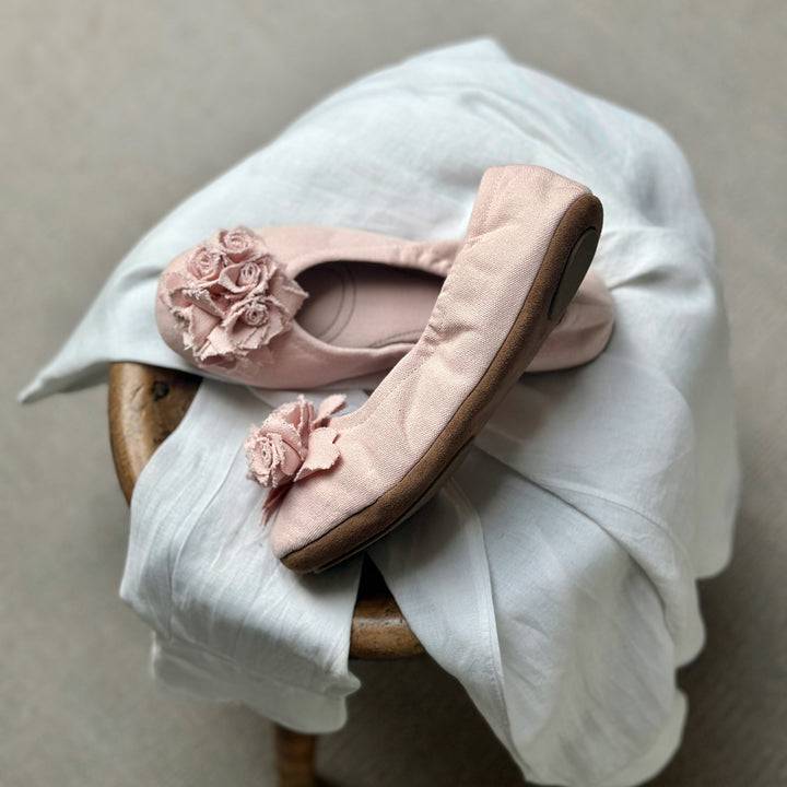 Pampuschen Grace cotton canvas puder Online Outlet