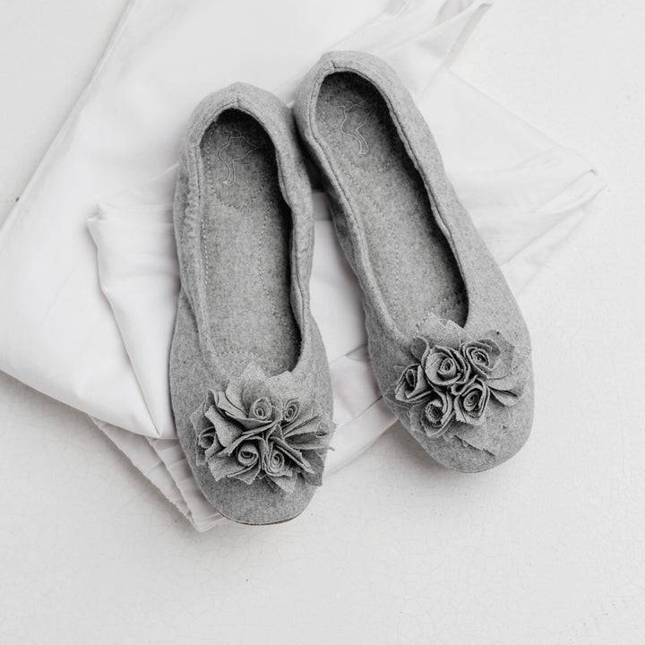 Pampuschen Grace wool lichtgrau Zeitlich begrenztes Angebot