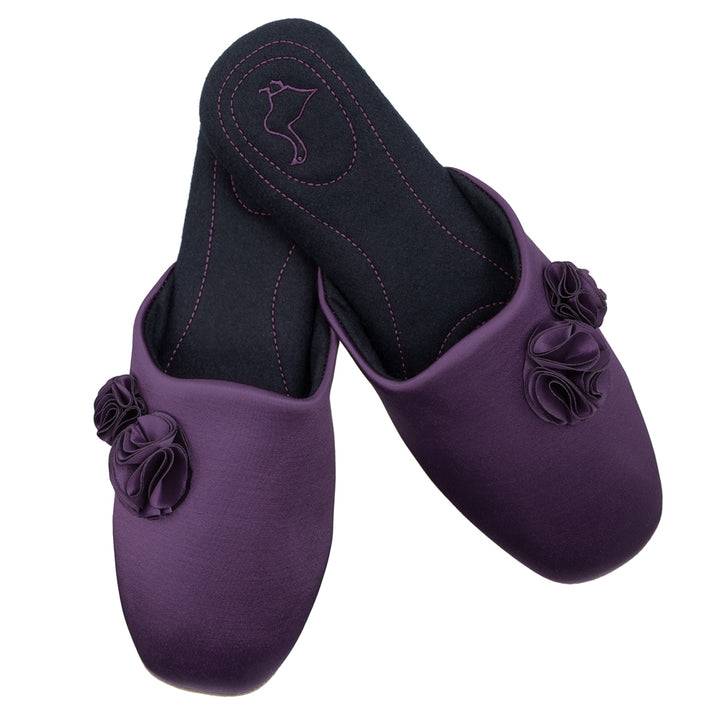 Pampuschen Ginger satin aubergine Kauf eins, bekomm eins gratis