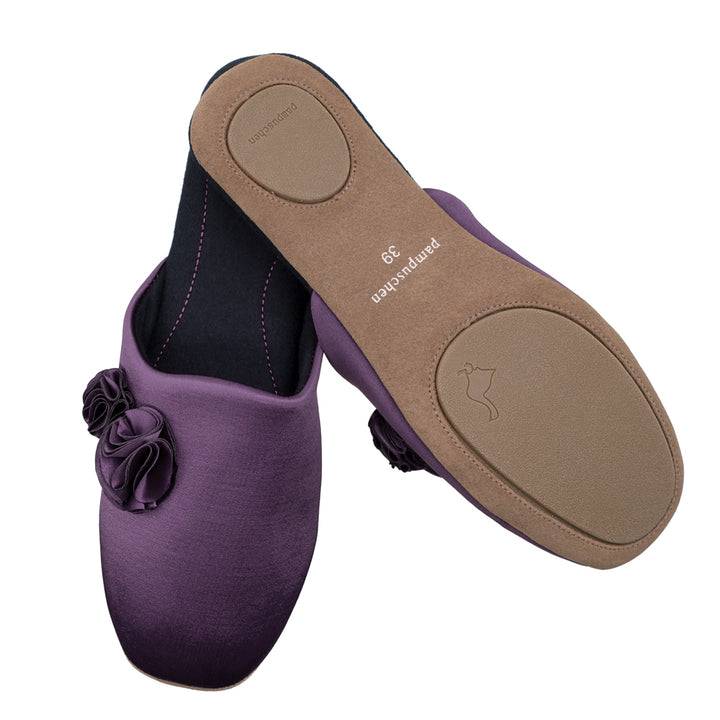 Pampuschen Ginger satin aubergine Kauf eins, bekomm eins gratis