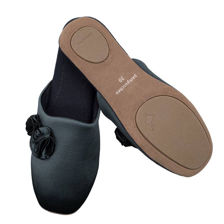 Pampuschen Ginger satin schwarz Super Sparpreis