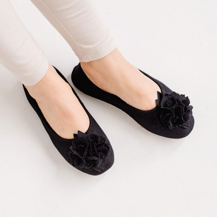 Pampuschen Grace wool schwarz Discount Store für neue Produkte