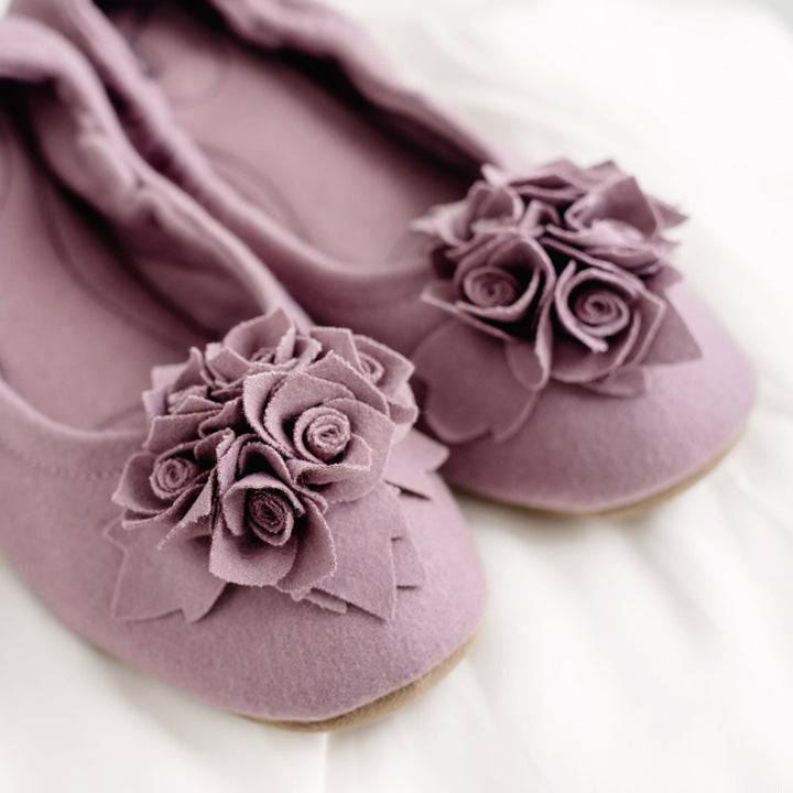 Pampuschen Grace wool dunkle malve zollfrei