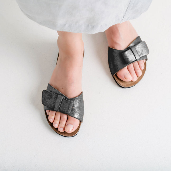 Pampuschen Vera schwarz-metallic Schlussverkauf