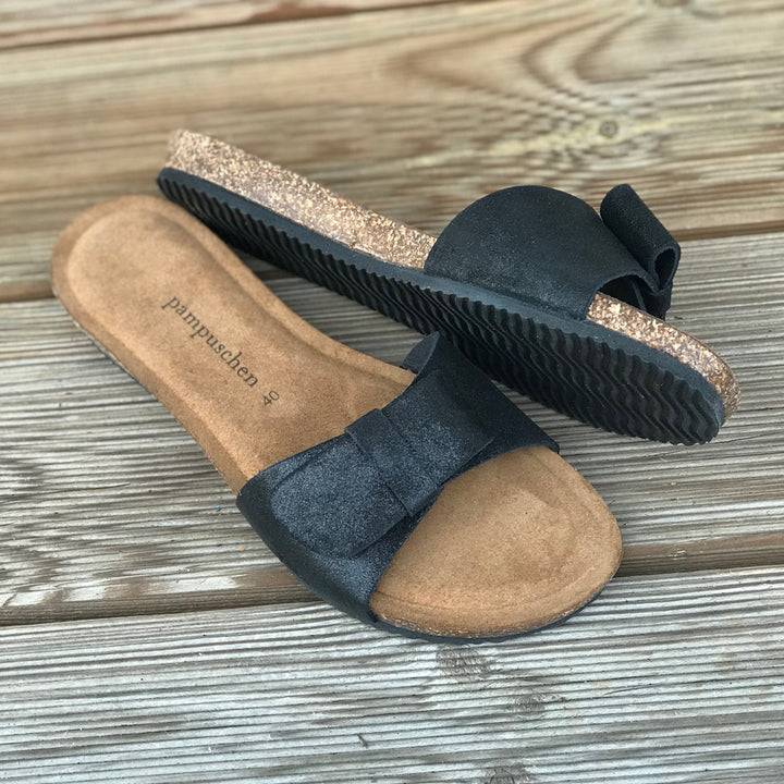 Pampuschen Vera schwarz-metallic Schlussverkauf