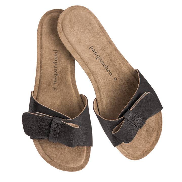 Pampuschen Vera schwarz-metallic Schlussverkauf