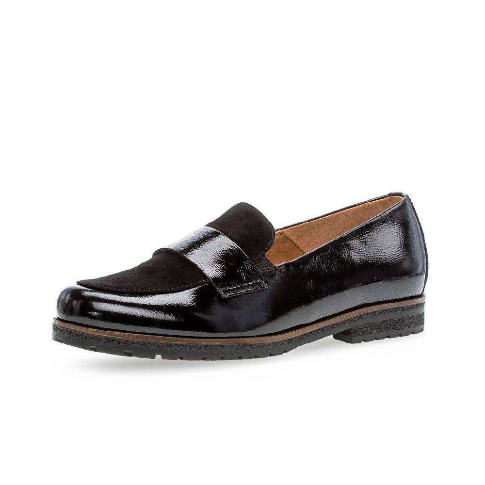 Pius Gabor Slipper schwarz Begrenztes Angebot
