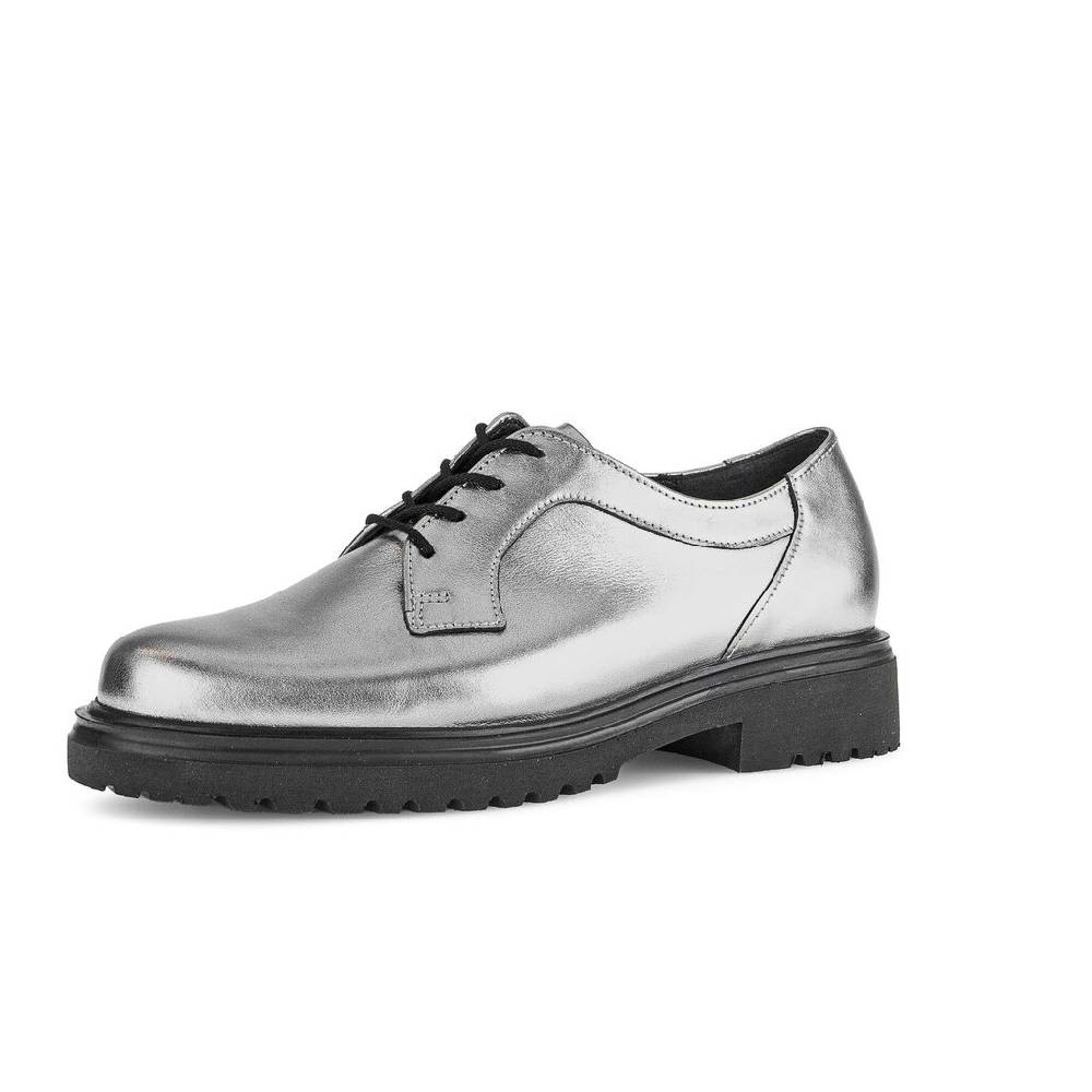 Pius Gabor Schnürschuh silber Top Angebot
