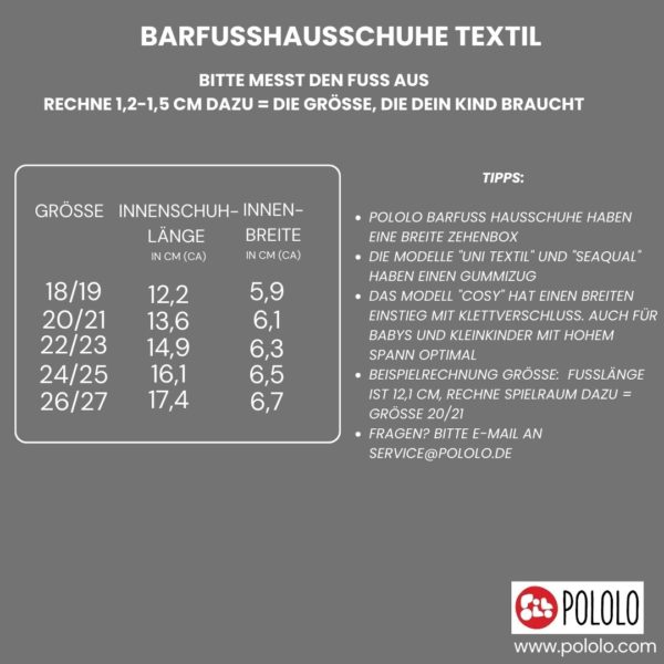 Pololo Hausschuh Baumwolle (bio) Uni Rot – Rest in 18/19 Bestseller