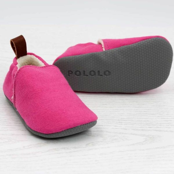 Pololo Barfuß Hausschuh Baumwolle (bio) Uni Pink Riesige Ersparnisse
